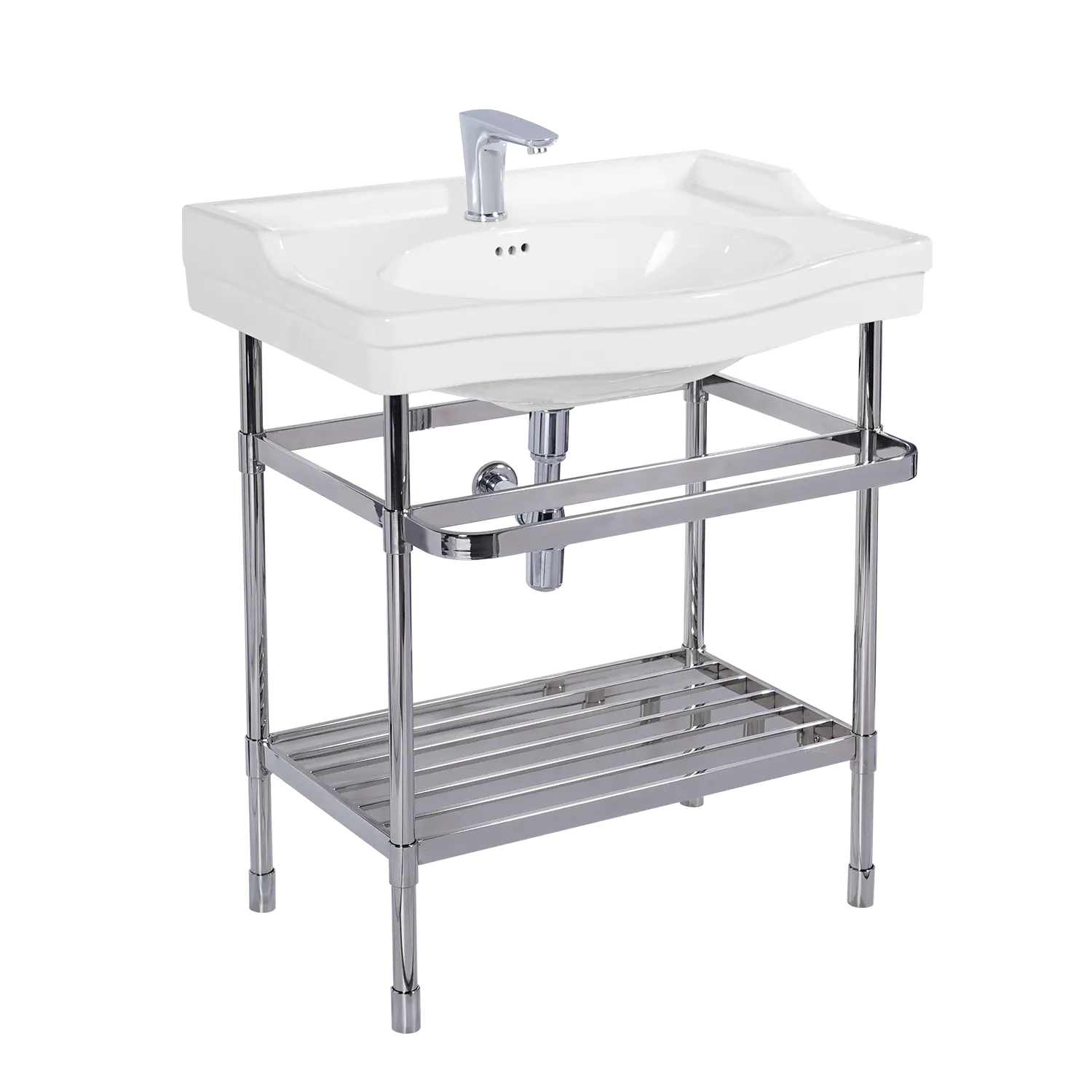 Polished nickel lavatory freestanding console sink MB-2070C7